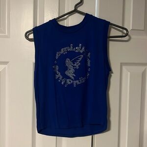 Omighty cropped tank with rhinestones